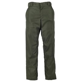 Pantaloni in nylon verde con logo triangolo Prada