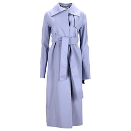 Abrigo trench con cinturón y botones seguros Jil Sander en algodón púrpura