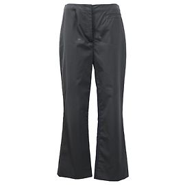 Pantalones de tiro alto en algodón negro de Prada