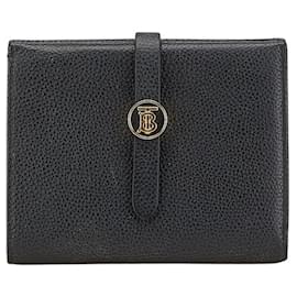 Burberry TB Geldbörse im schwarzen Leder