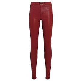 L'Agence Jeans de tiro alto Marguerite en color rubí