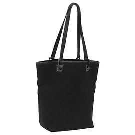 GUCCI GG Canvas Tote Bag Schwarz 31244 Auth ep7480
