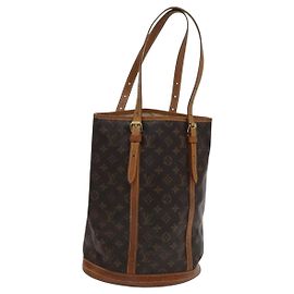 LOUIS VUITTON Bolsa de Ombro Monogram Bucket GM M42236 LV Auth ar13284