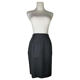 Gonna in lana vintage Dior grigia 38/M