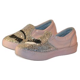 Sneakers Chiara Ferragni rosa e argento pelle taglia 35