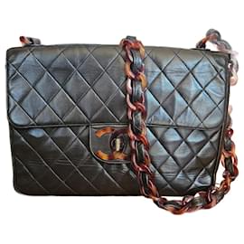 Chanel Classic Jumbo Lammleder Handtasche Dunkelbraun
