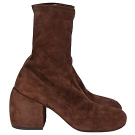 Stivaletti Dries Van Noten 65 in suede marrone