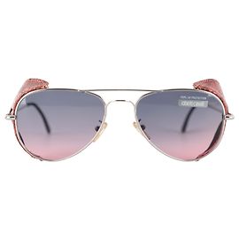 Gafas de sol aviador de piel de serpiente Roberto Cavalli - '10s