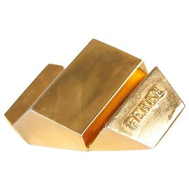 Broche banhada a ouro Gianfranco Ferré - anos 90