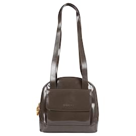 Borsa a spalla in pelle verniciata vintage Gucci - anni 2000