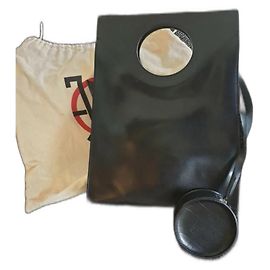 Borsa Jean Paul Gaultier in pelle liscia nera lucida