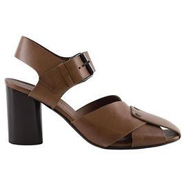 Lemaire Braune Leder-High Heels