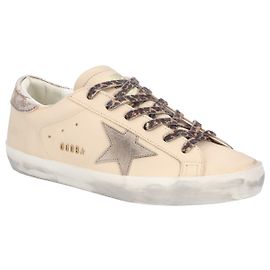 Beige Leder Sneakers Golden Goose Super-Star