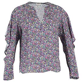 Jason Wu V-Ausschnitt Bluse aus floral bedruckter Viskose