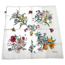 Vintage Gucci Blumen-Canvas-Schal