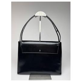 Borsa in pelle verniciata 4G vintage di Givenchy nera