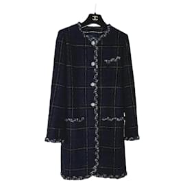 Abrigo de tartán de coleccionistas Chanel New Paris / Edimburgo 36 FR