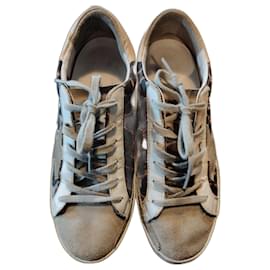 Golden Goose Superstar sneakers in tela motivo animale marrone