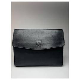 Céline Clutch de cuero Triomphe vintage de Celine París negro
