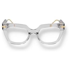 Fendi Fendigraphy Cat Eye Eyeglasses Gold Acetate FE500651