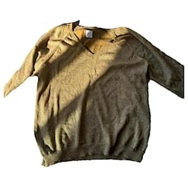 Des Petits Hauts Arango Baumwollstrick Pullover Gold