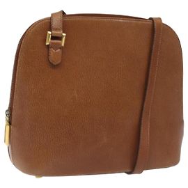 Borsa a Spalla Salvatore Ferragamo in Pelle Marrone Oro Auth bs22078