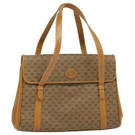 Gucci Borsa a mano Micro GG Supreme in PVC pelle beige oro 000 984 4857 Auth ep7571