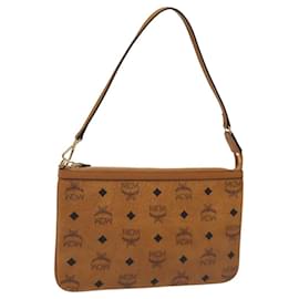MCM Vicetos Logogram Accessory Pouch PVC Brown Auth MY027