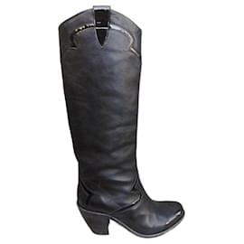 Botas Free Lance de cuero negro