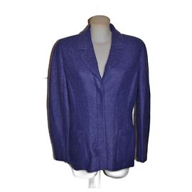 Luisa Spagnoli Wollmischjacke dunkelviolett Größe 44IT