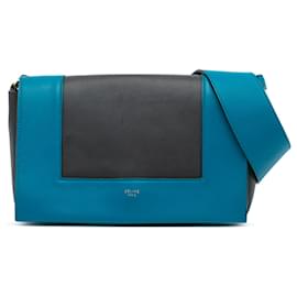 Céline Borsa a spalla in pelle nera Celine con telaio