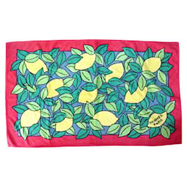 TOALHA DE PRAIA HERMES CITRONS 150X90CM EM ALGODÃO ROSA LIMÕES TOALHA DE PRAIA - Hermès