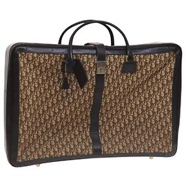 Valigia in tela Trotter Christian Dior marrone Auth 115962