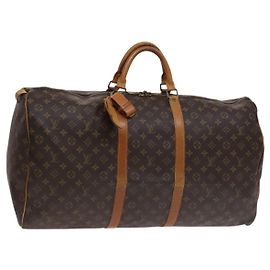 LOUIS VUITTON Monogram Keepall 60 Boston Tasche M41422 LV Auth 110381