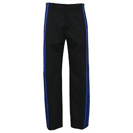 Gestreifte Twill-Hosen von Balenciaga aus schwarzer Baumwolle