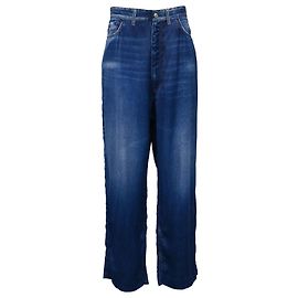 Jeans Trompe L'oeil Masculino Balenciaga em Azul 100% Viscose
