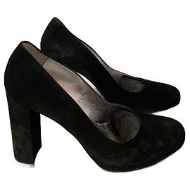 Décolleté Free Lance in suede nero punta tonda Taglia 39