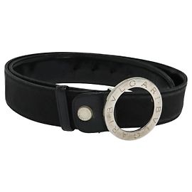 Bulgari BVLGARI Gürtel aus Canvas und Leder 33,5""-35,4"" schwarz Auth ar13234