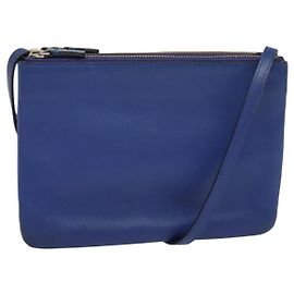 Céline Borsa a spalla Trio in pelle blu e oro Auth mr1142