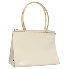 Salvatore Ferragamo Tote Bag Email Weiß Silber Auth bs23225
