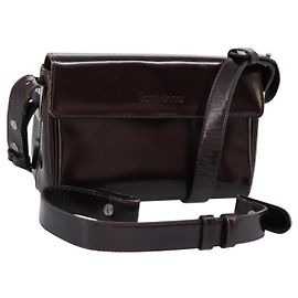 Borsa a spalla Gianni Versace in pelle 2 vie marrone Auth bs23058