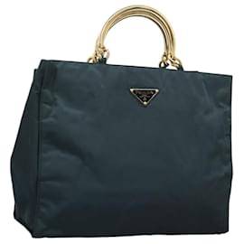 PRADA Borsa a mano in nylon khaki Auth nb125