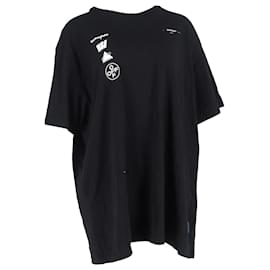 Off White Camiseta Oversized Mariana de Silva Off-White en algodón negro