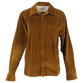 Camisa overshirt con botones Denver de Acne Studios en pana marrón