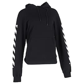 Off-White Diag Arrow Slim Hoodie aus schwarzer Baumwolle - Off White
