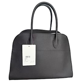 Borsa tote The Row Soft Margaux 12 in pelle blu scuro