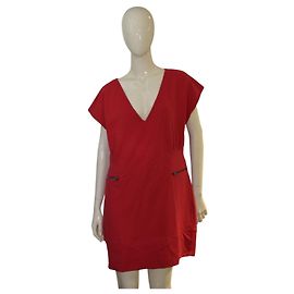 Autre Marque Plush & Lush Victoria's Secret Rotes Baumwoll-Minikleid mit V-Ausschnitt XL