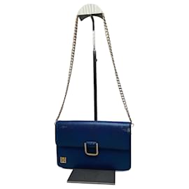Borsa in pelle vintage Givenchy 4G blu