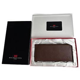 Porta tarjetas de cuero vintage Balenciaga / Porta ID marrón nuevo