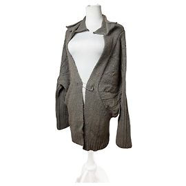 Abrigo de lana vintage Yohji Yamamoto gris 38/M